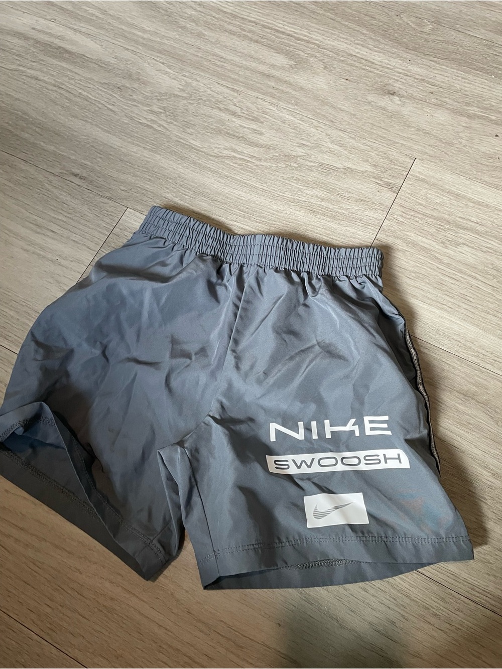 Nike Gray Kids Swoosh Shorts